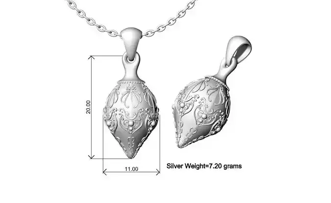 Floral Fancy Drop Pendant Design File