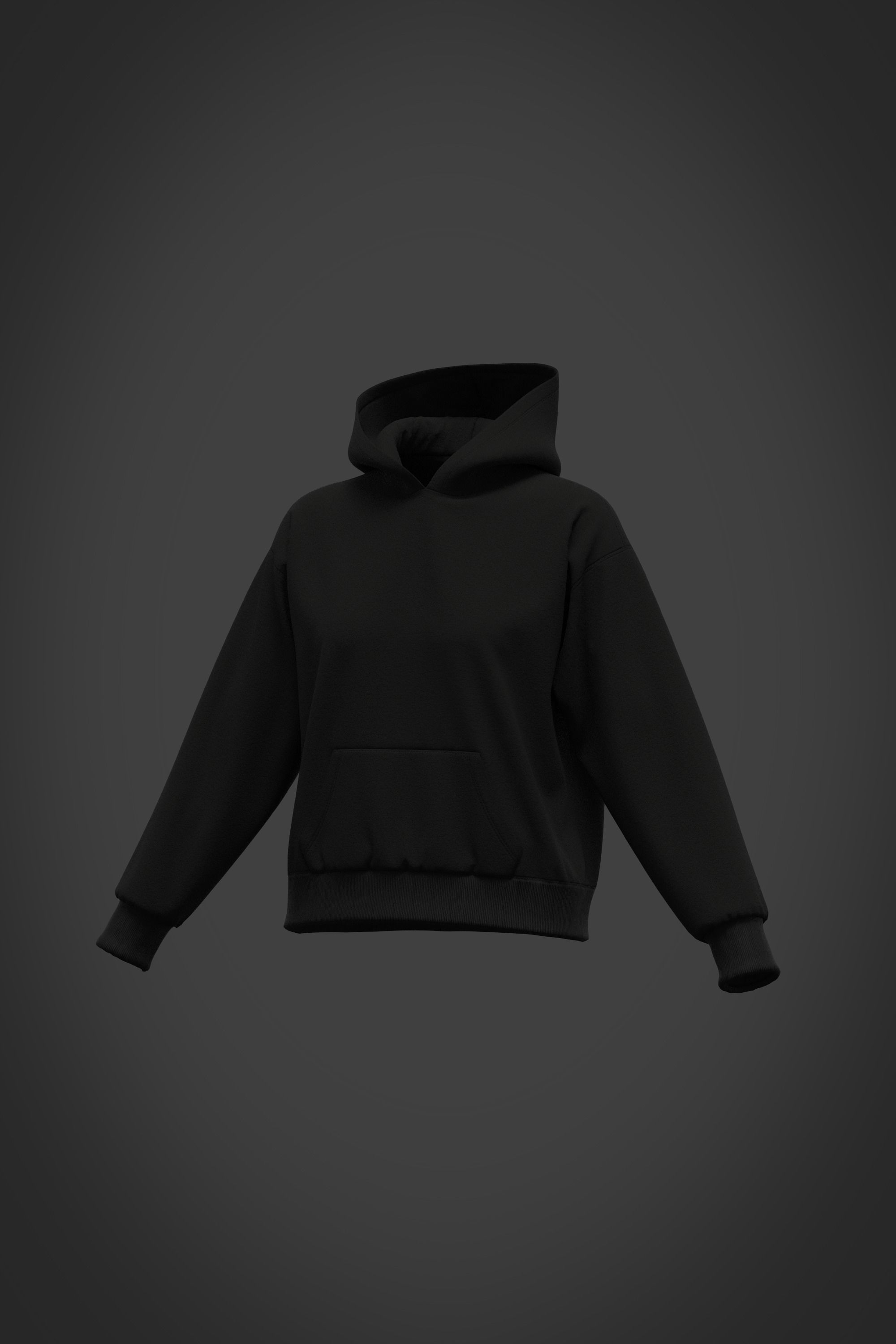 Female hoodie 3D model_7