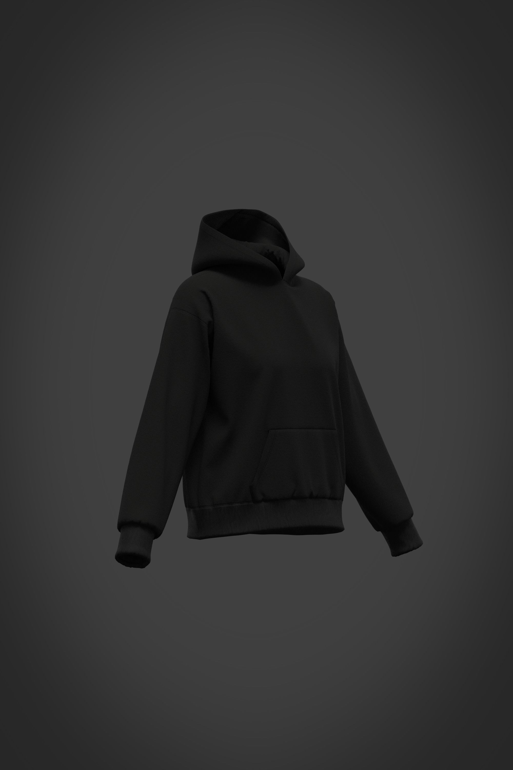 Female hoodie 3D model_8