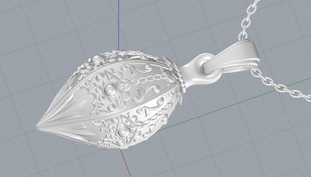 Christmas Tree Necklace Design 3D print model_8