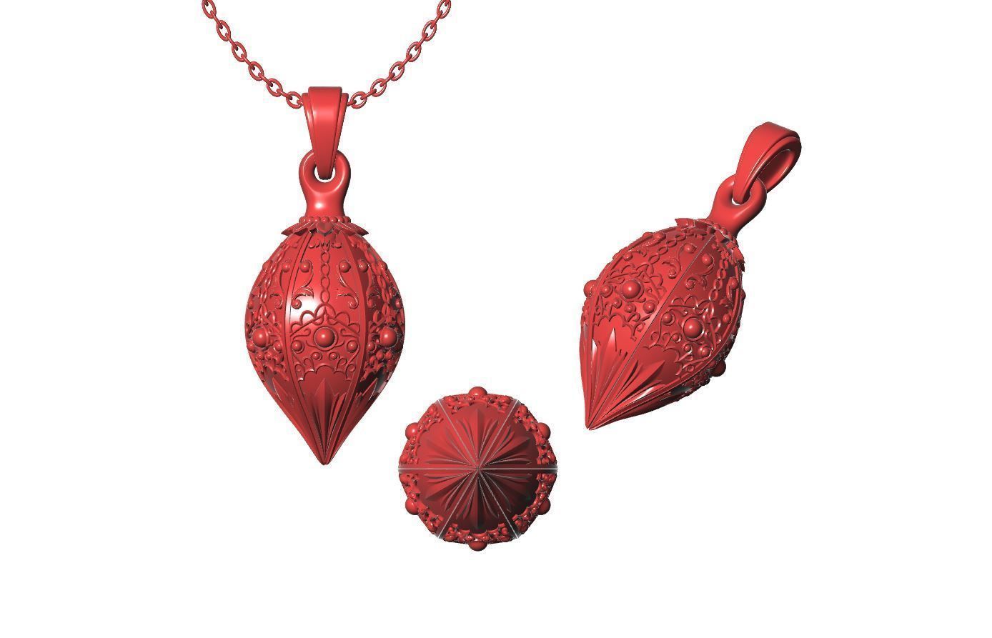 Christmas Tree Necklace Design 3D print model_1