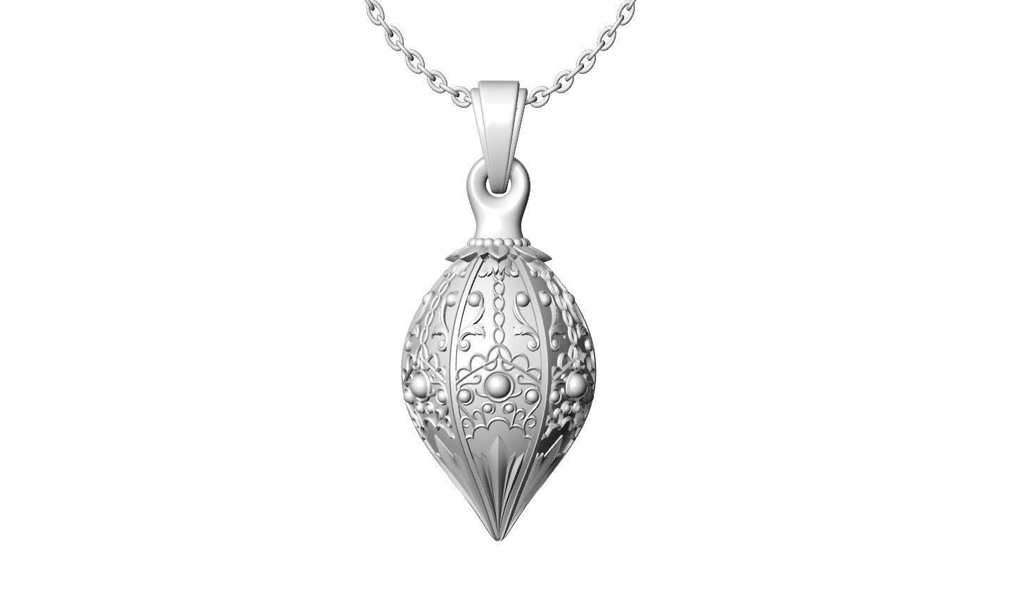 Christmas Tree Necklace Design 3D print model_2