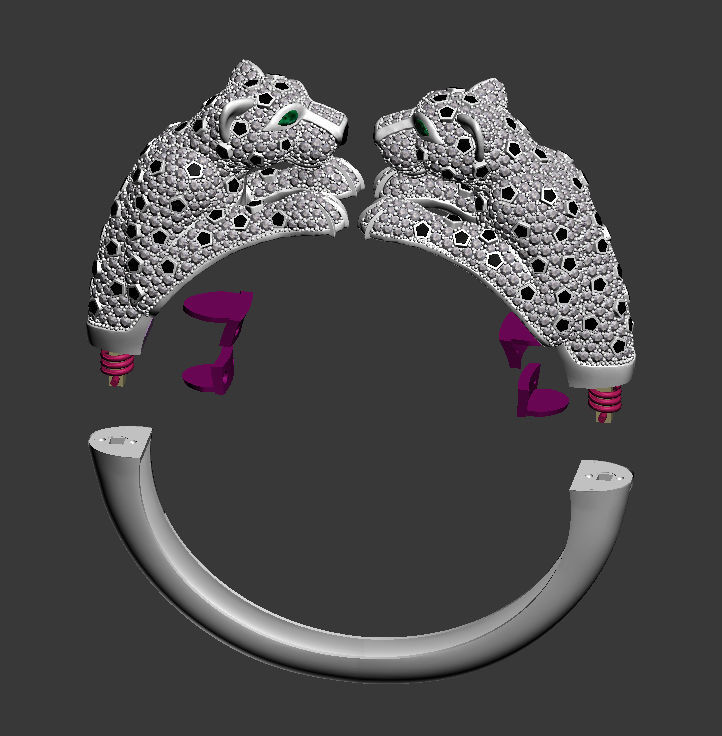 BRACELET PANTHER 3D print model_11