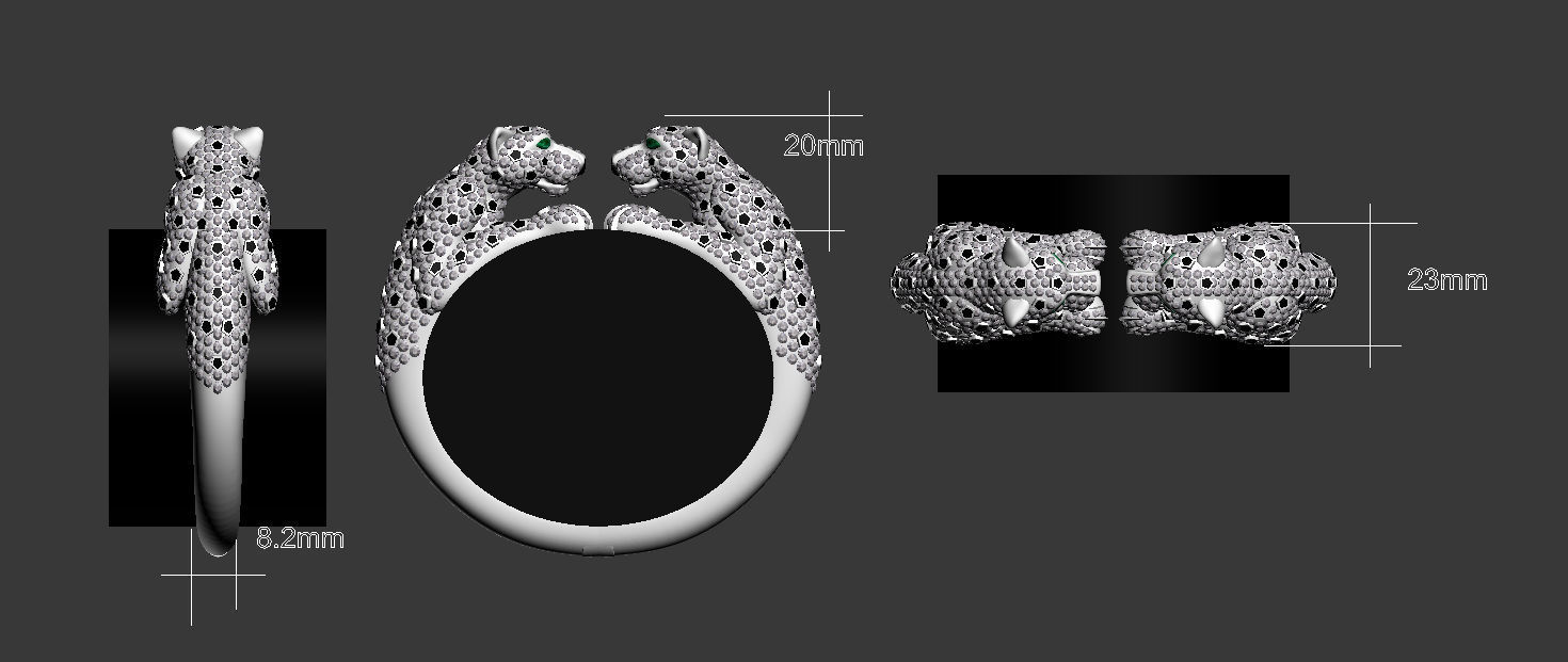 BRACELET PANTHER 3D print model_3