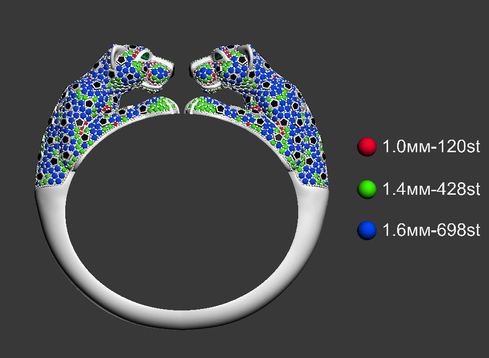 BRACELET PANTHER 3D print model_4