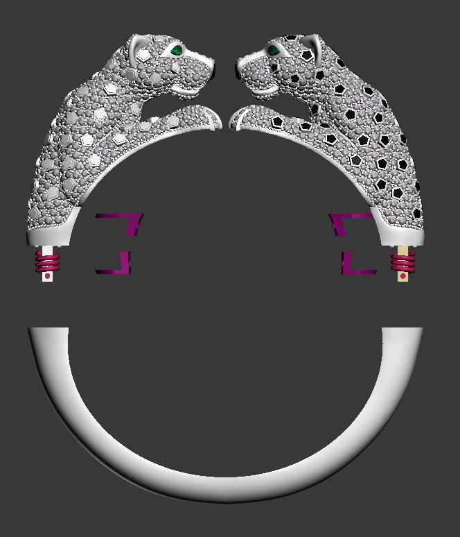 BRACELET PANTHER 3D print model_13