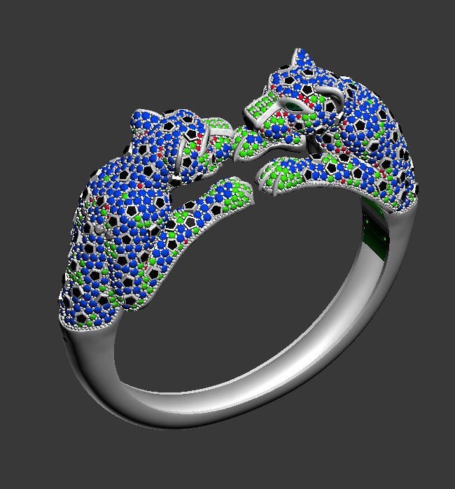 BRACELET PANTHER 3D print model_7