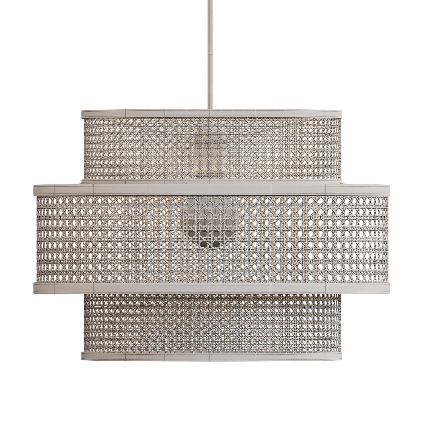 Rattan Pendant Light 3D model_3