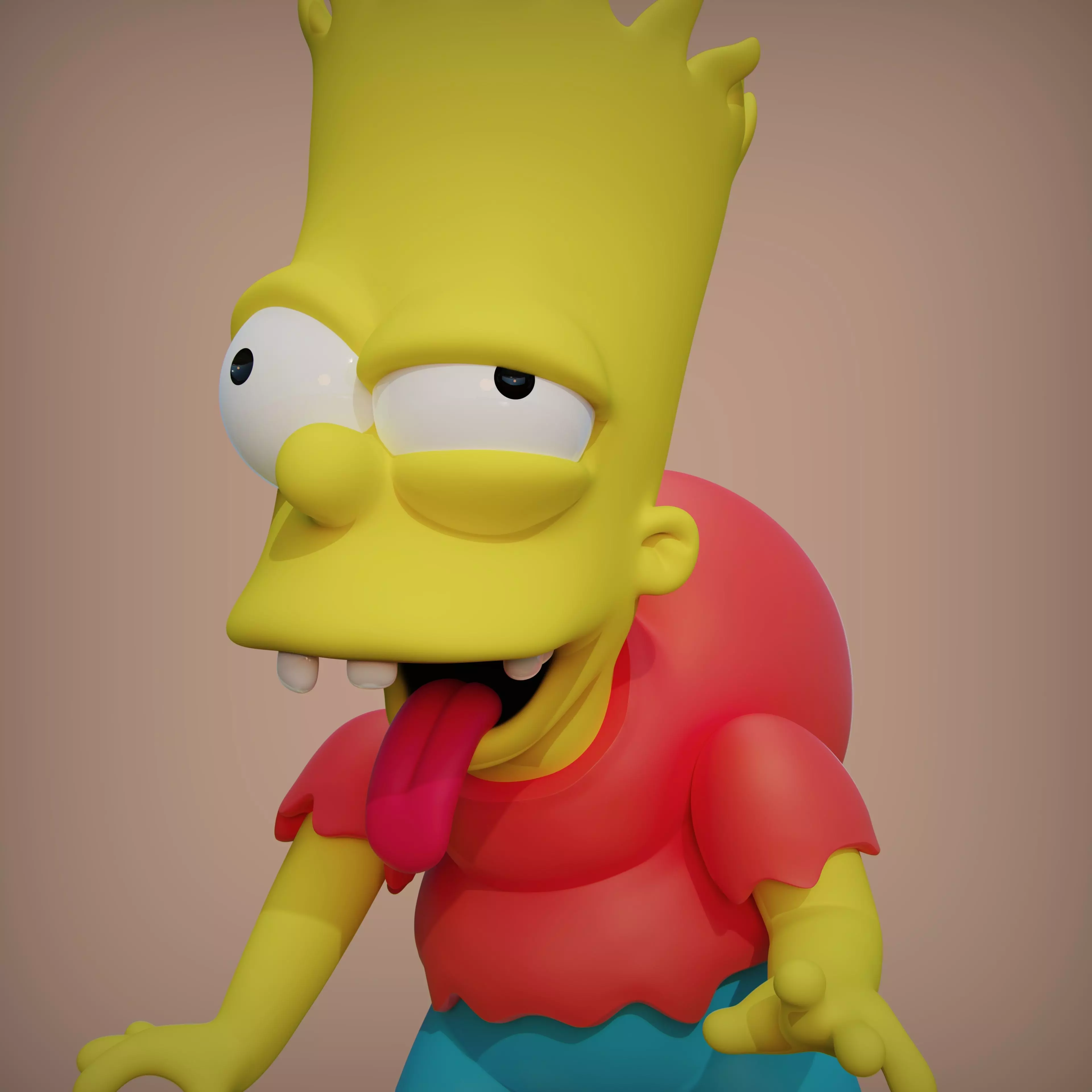 BART SIMPSON MONSTRUO 3D print model_4