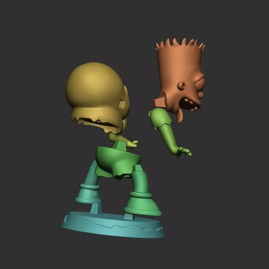 BART SIMPSON MONSTRUO 3D print model_9