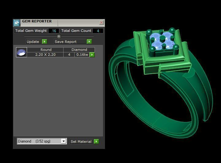 man daimond ring 3D print model_16