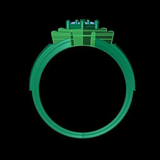 man daimond ring 3D print model_11