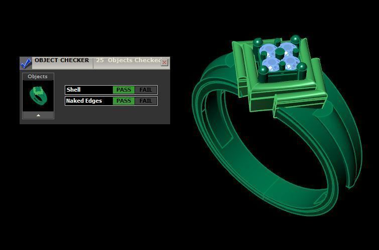 man daimond ring 3D print model_17