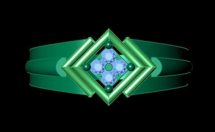 man daimond ring 3D print model_10