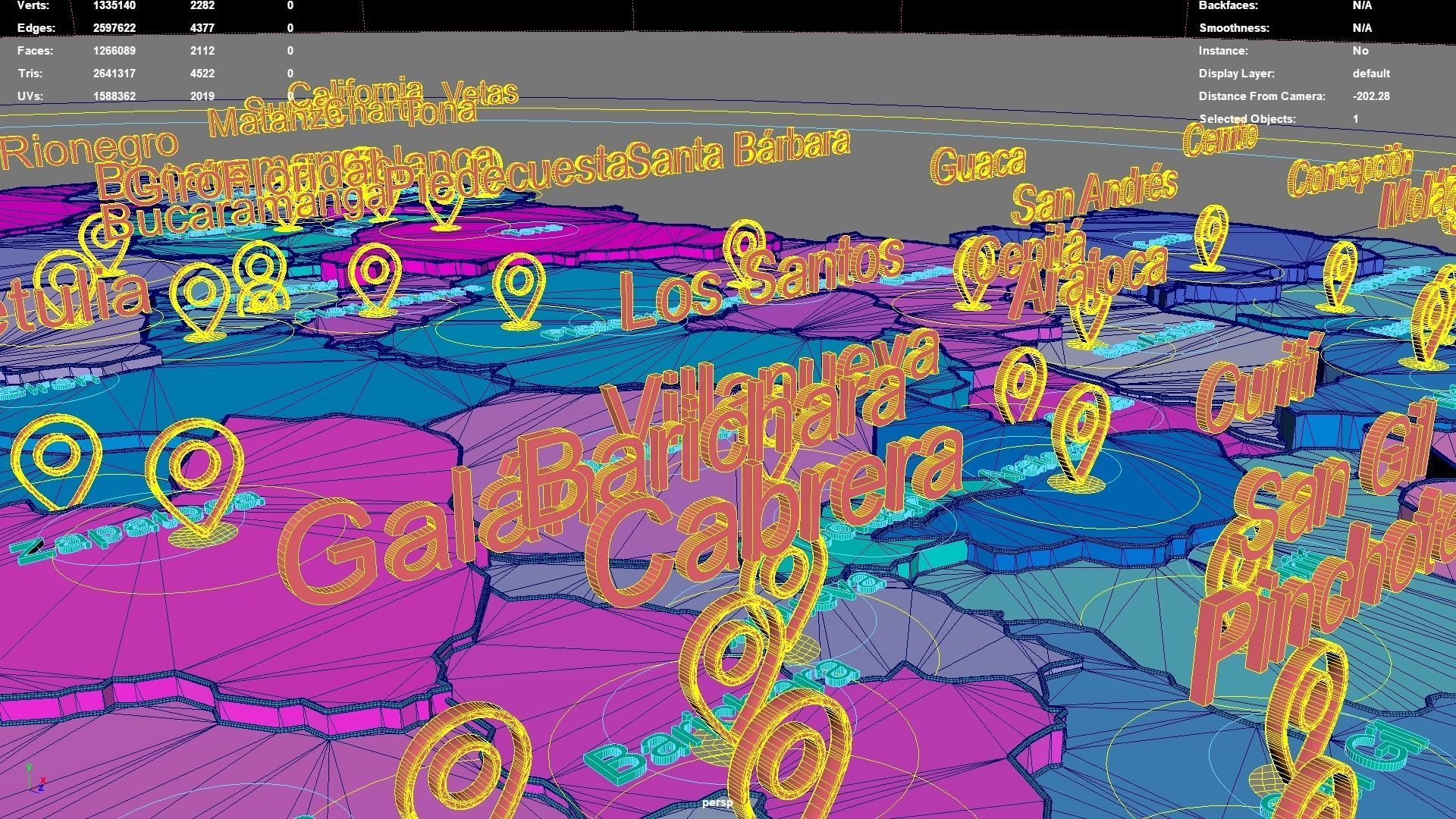 Santander  RAP Gran Santander  Colombia map region geography 3D model_7