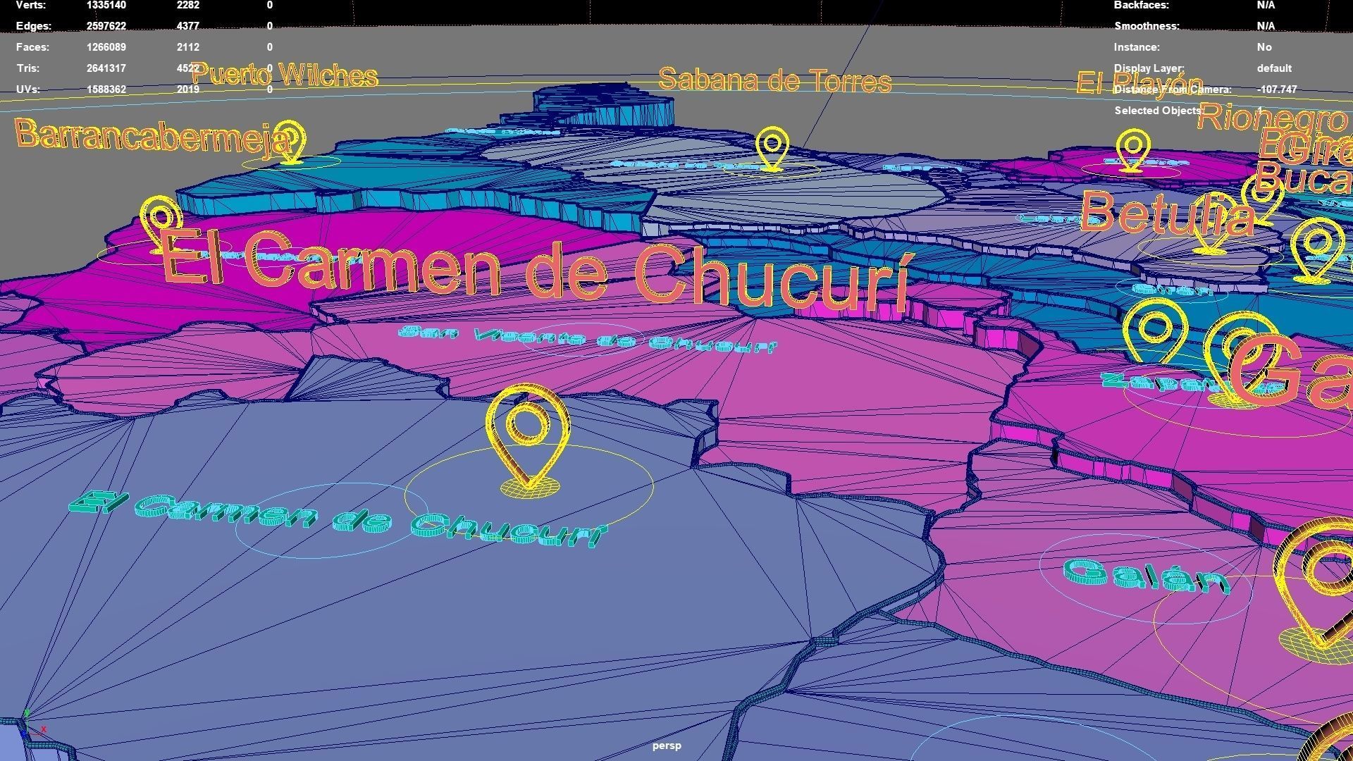 Santander  RAP Gran Santander  Colombia map region geography 3D model_6