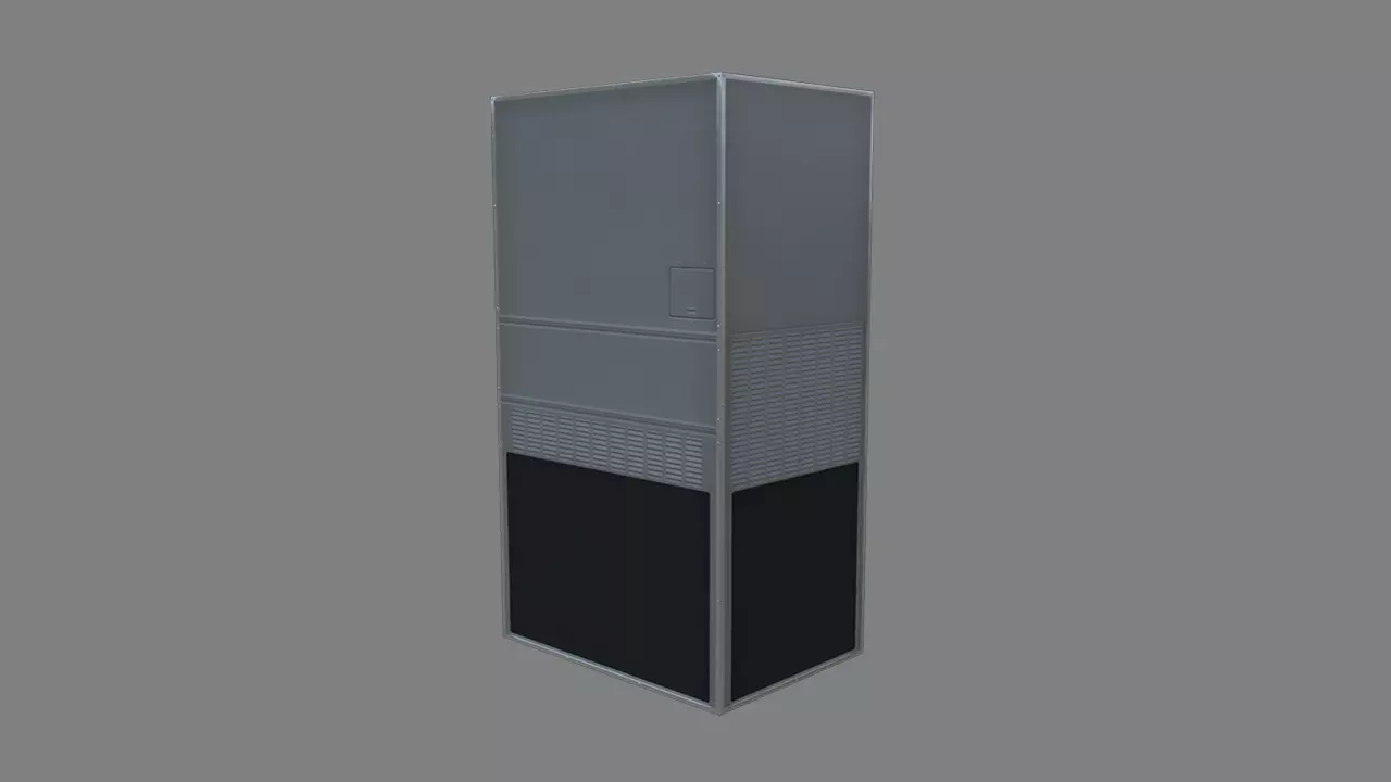 Exterior Wall-Mount Air Conditioner Free low-poly 3D model