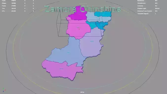 Zamora Chinchipe  Ecuador map region geography political