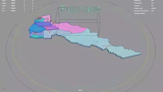 Putumayo  RAP Amazonia  Colombia map region geography political