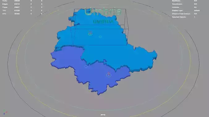 Umbria  Italy map region geography political geographic