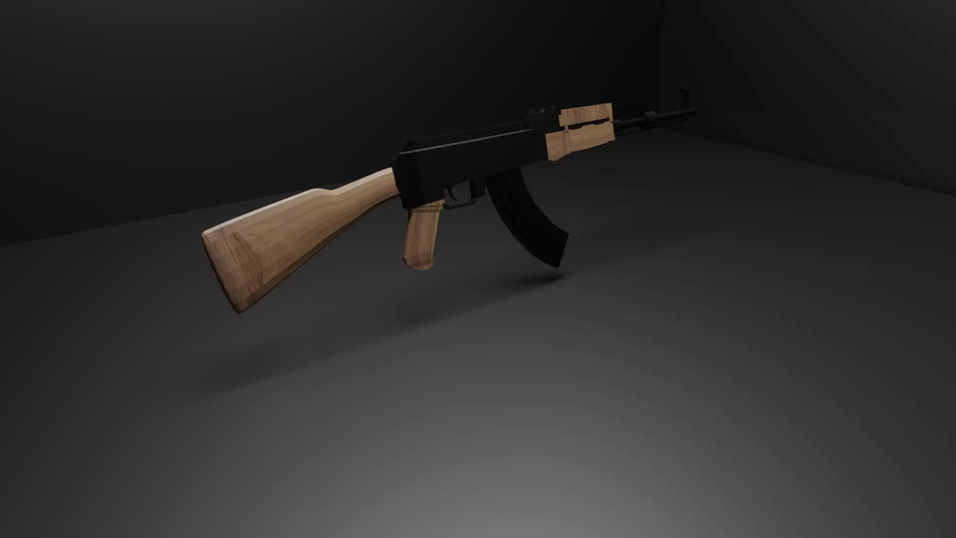 Ak-47 Low-poly 3D model_0