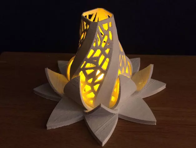 3D printed lotus flower lamp Free 3D print model