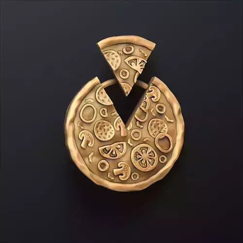 Pizza Pendant Version 2 3D print model