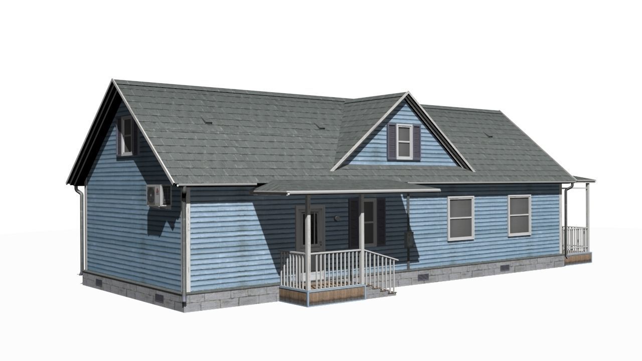 House Low-poly 3D model_6