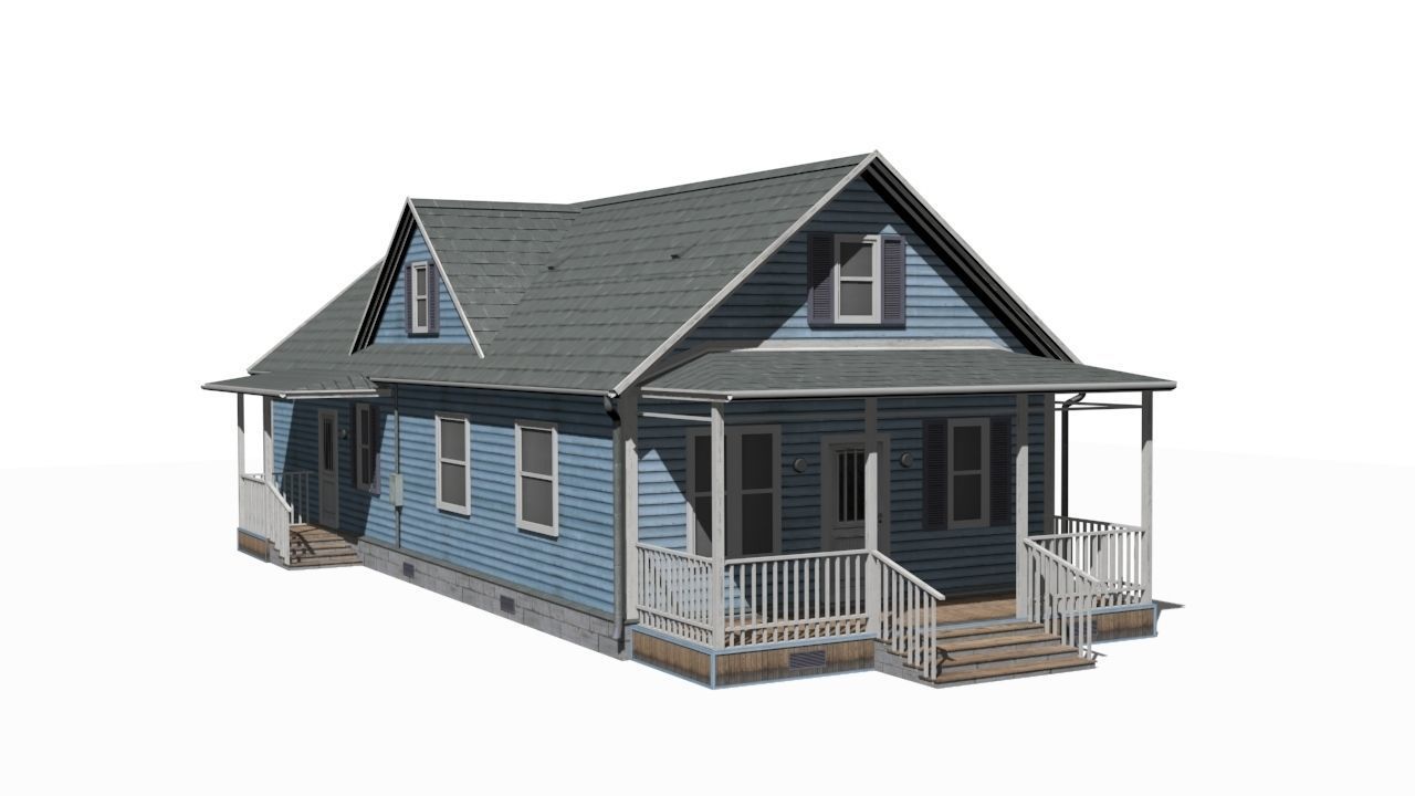 House Low-poly 3D model_8