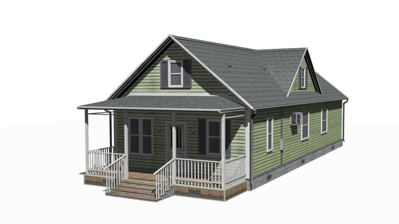 House Low-poly 3D model_11