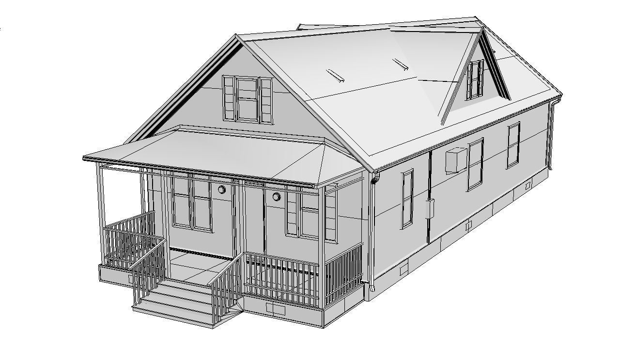 House Low-poly 3D model_12