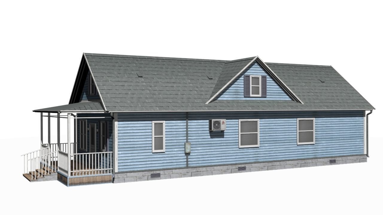 House Low-poly 3D model_2