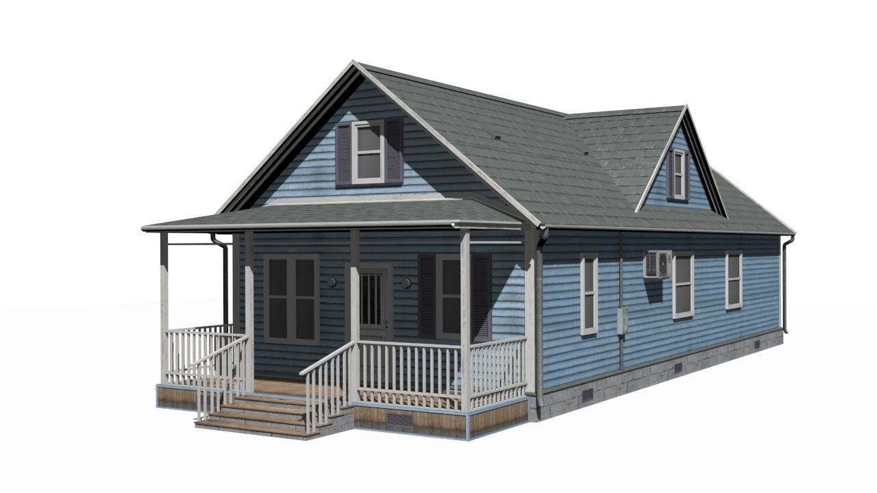 House Low-poly 3D model_1