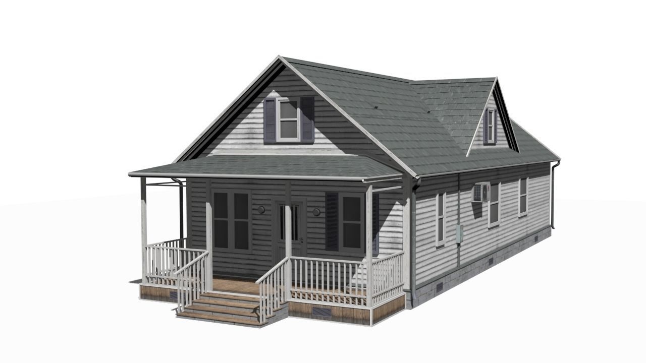 House Low-poly 3D model_10