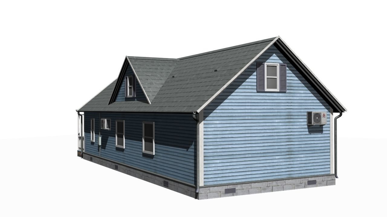 House Low-poly 3D model_4