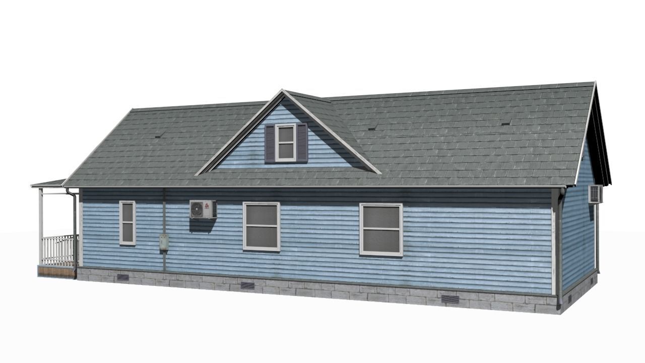 House Low-poly 3D model_3