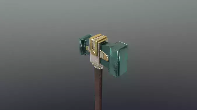 Hammer - Adamantite Low-poly 3D model