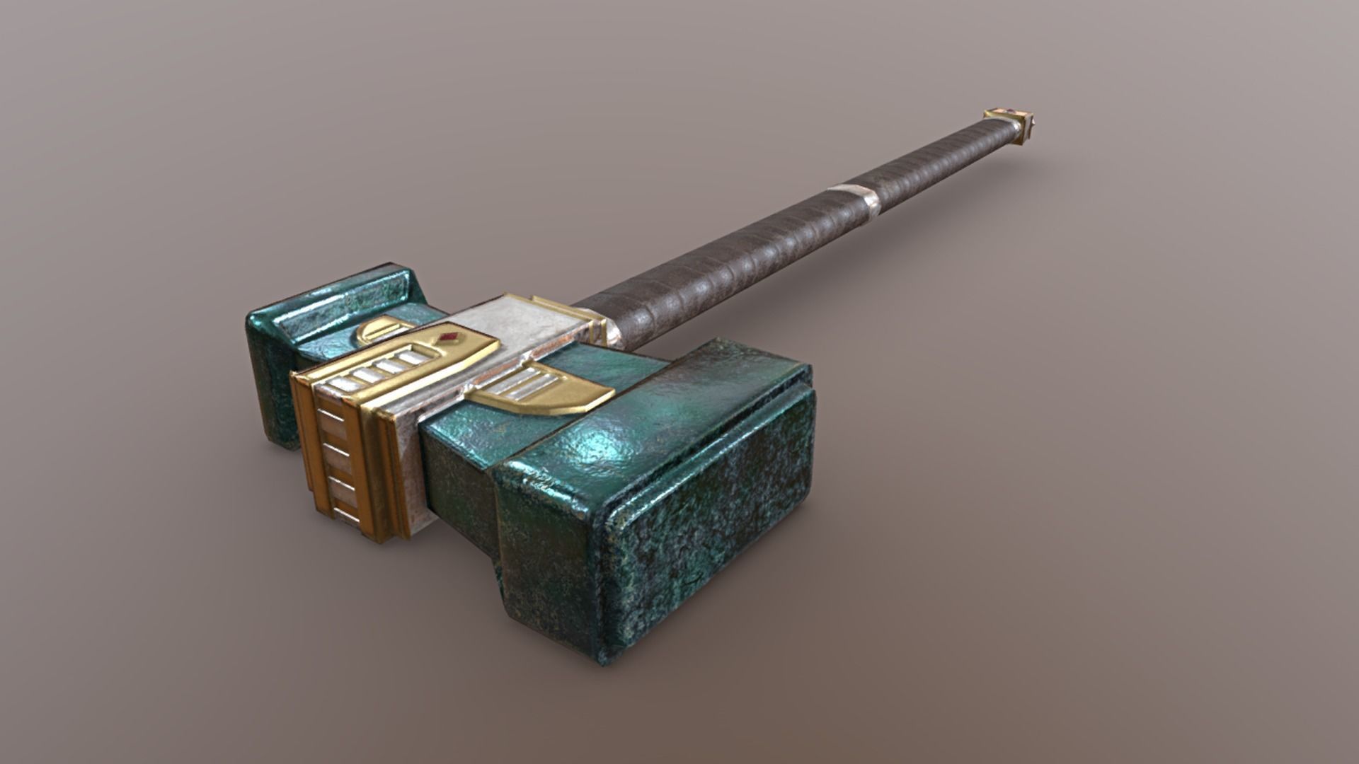 Hammer - Adamantite Low-poly 3D model_3