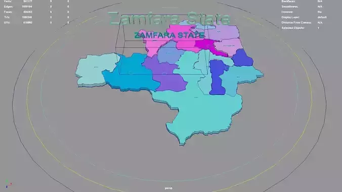 Zamfara State  Nigeria map region geography political geographic