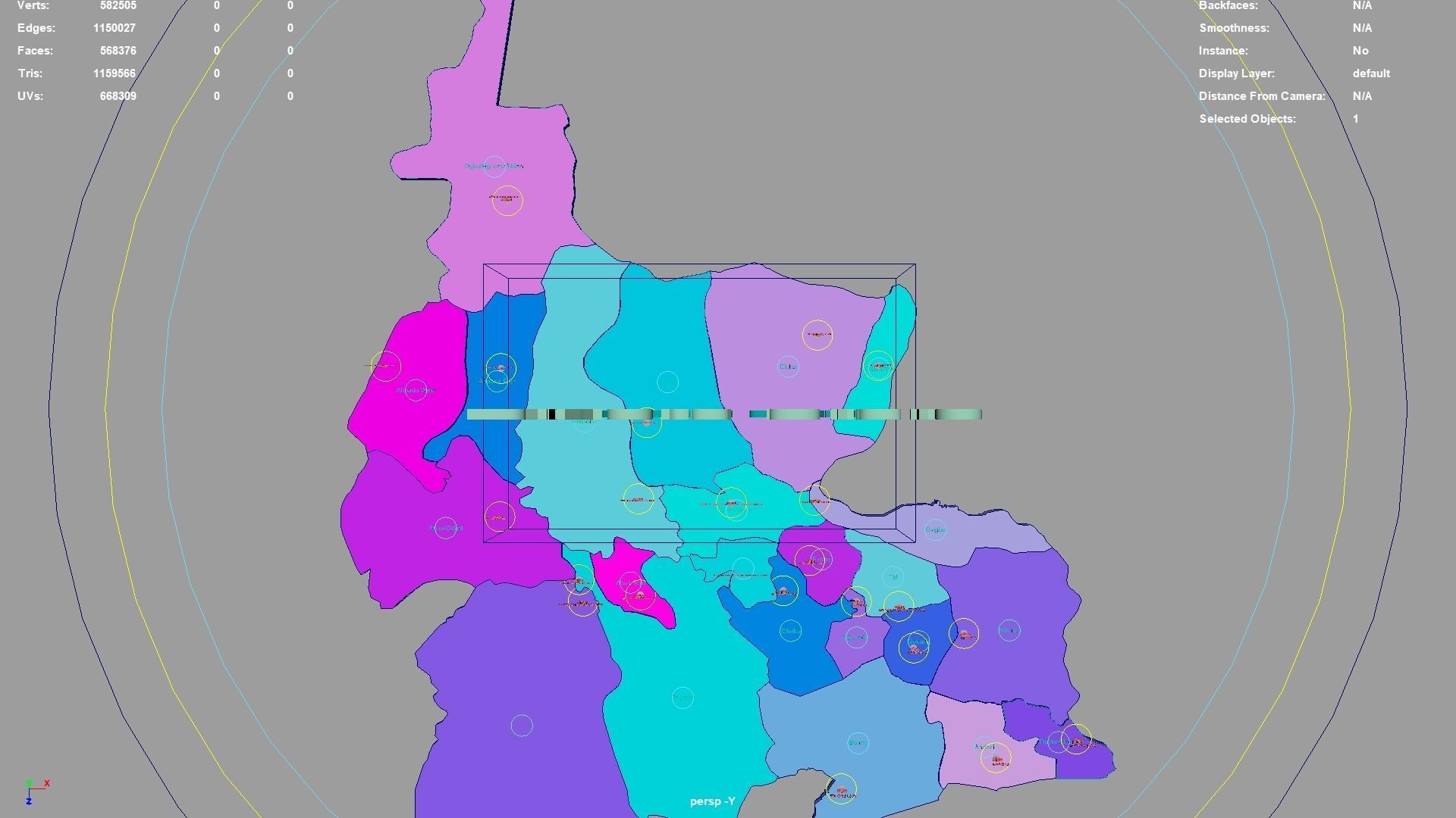 Rivers State  Nigeria map region geography political geographic 3D model_1