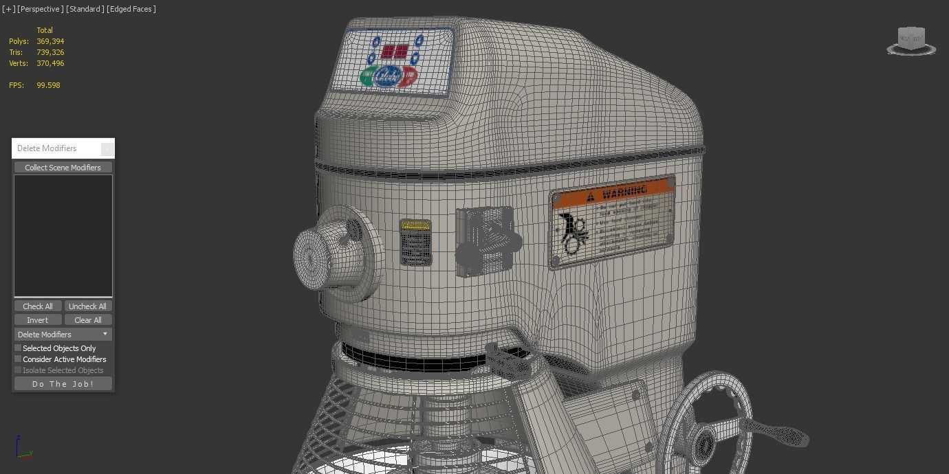 Globe SP60 Planetary Floor Mixer 3D model_8
