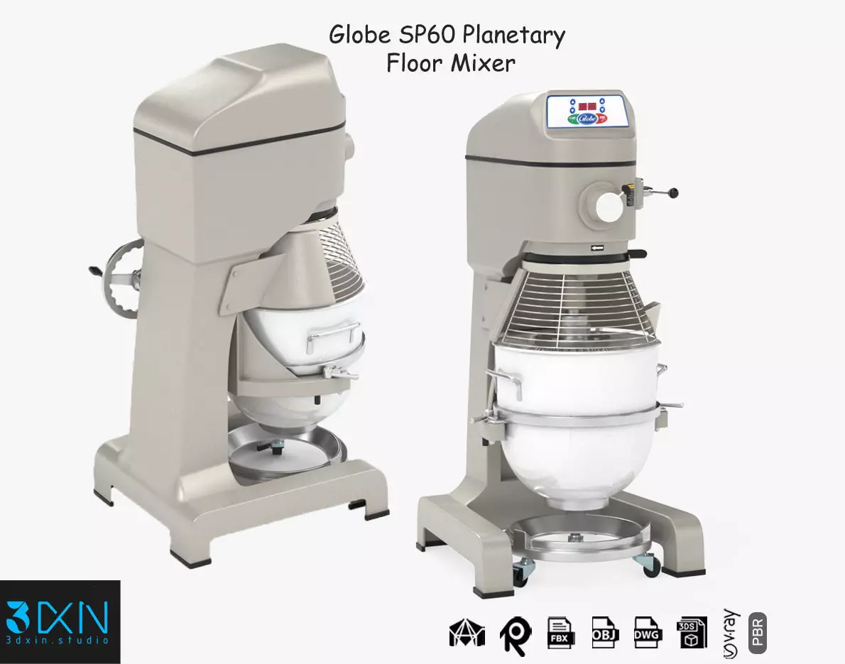 Globe SP60 Planetary Floor Mixer 3D model_0