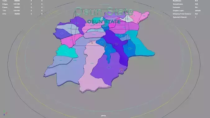Osun State  Nigeria map region geography political geographic