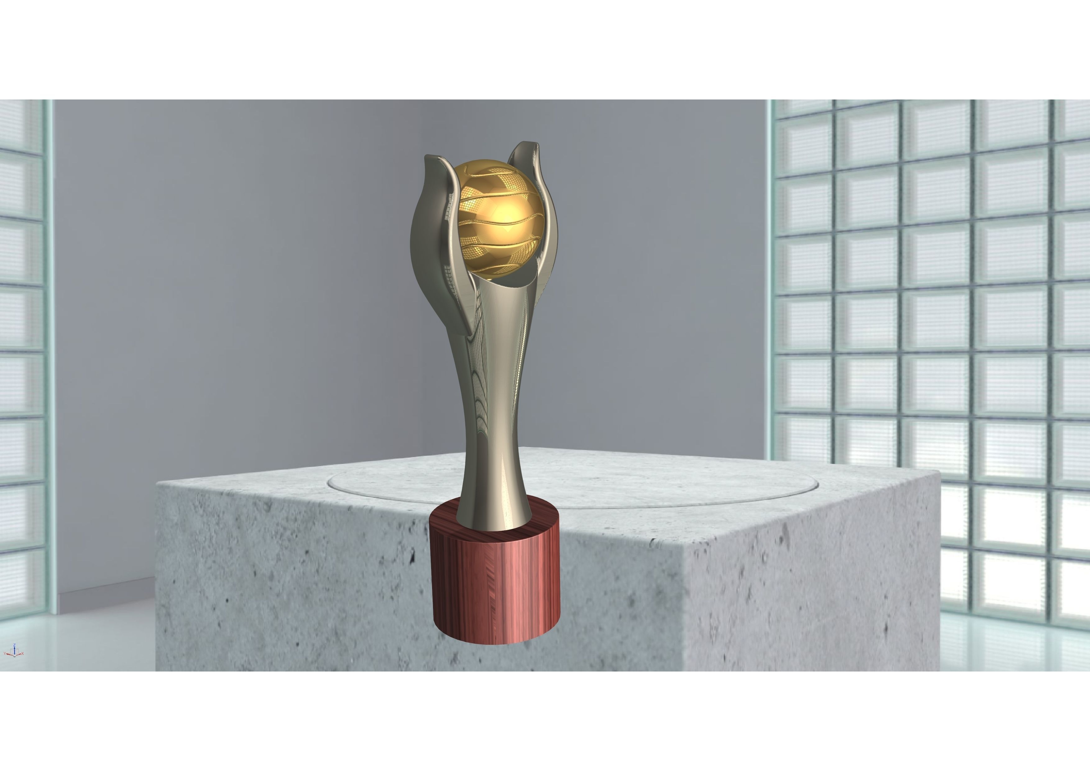 Award Trophy 3D print model_1