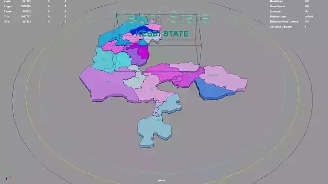 Kebbi State  Nigeria map region geography political geographic
