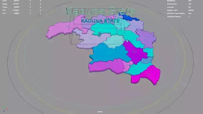 Kaduna State  Nigeria map region geography political geographic