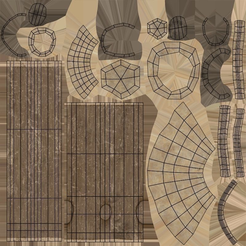 Hammer - Bone Low-poly 3D model_6