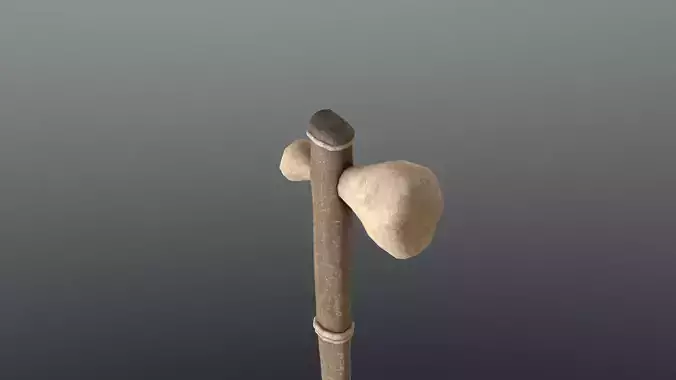 Hammer - Bone Low-poly 3D model