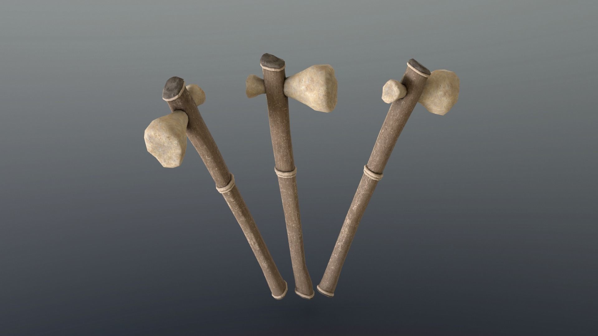 Hammer - Bone Low-poly 3D model_5