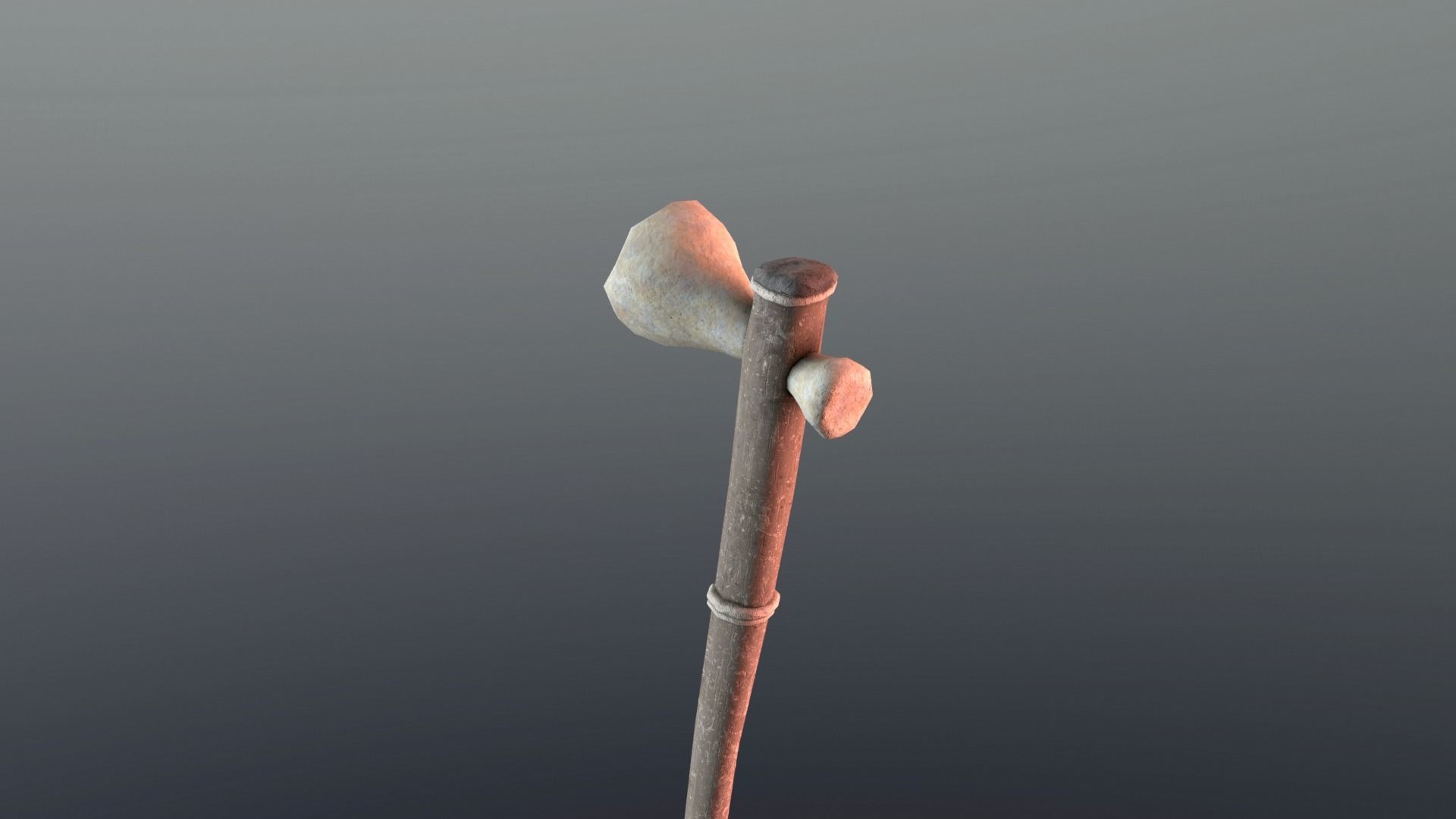 Hammer - Bone Low-poly 3D model_2